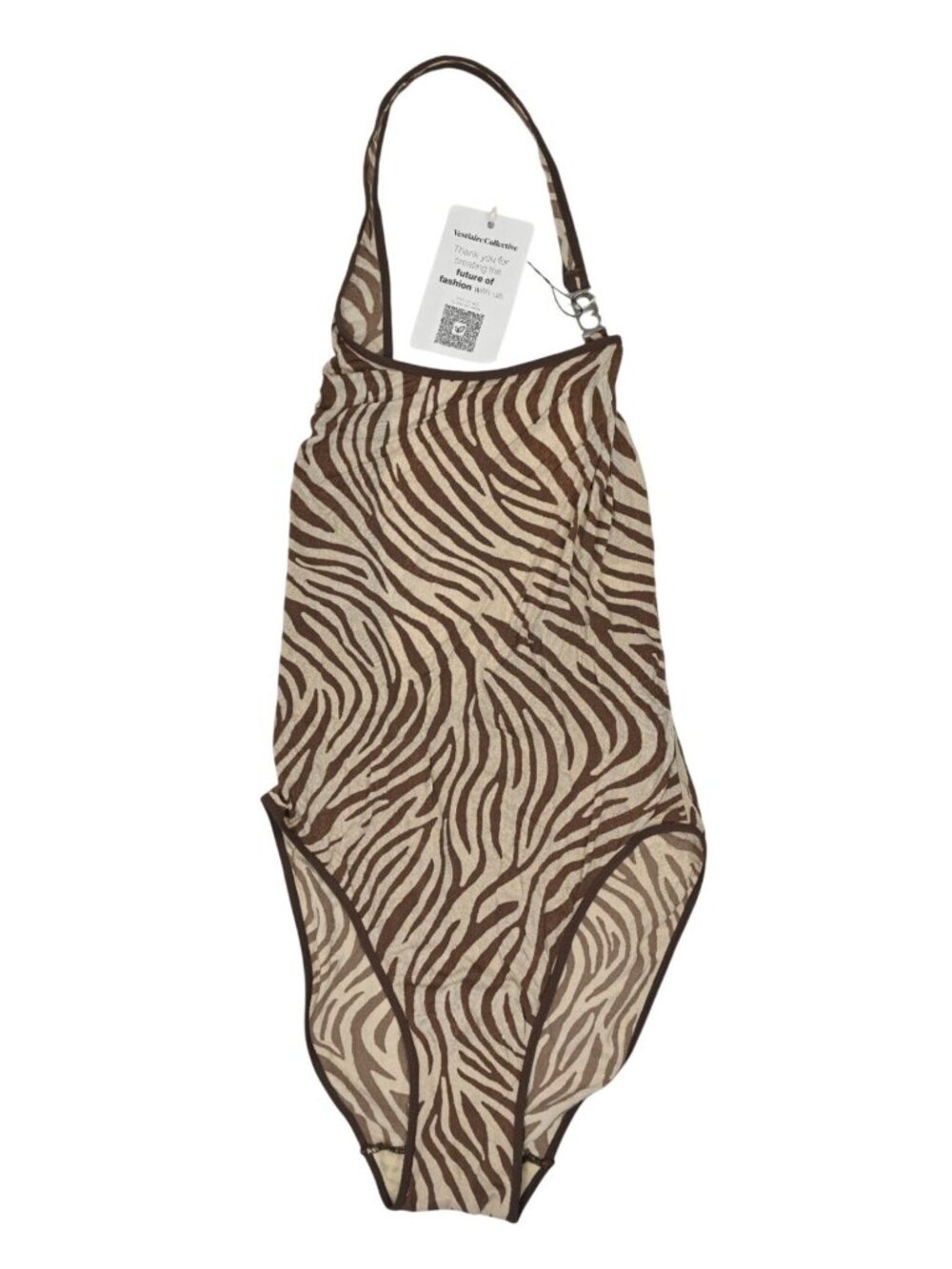 Vintage Christian Dior Zebra Print One-Piece